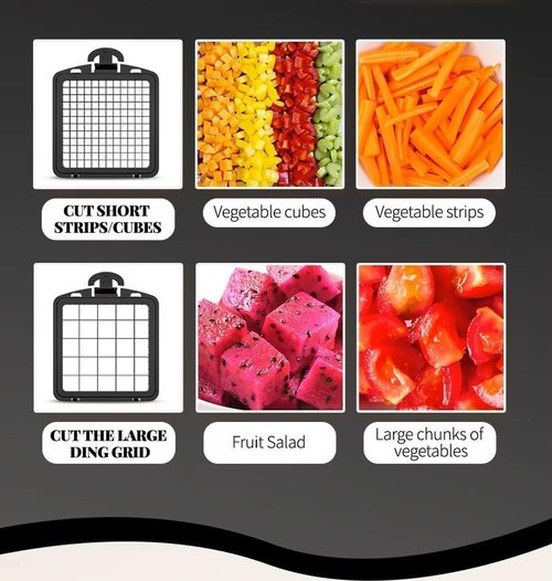 DOSTDR Premium Vegetable Chopper - Versatile Mandoline Slicer & Food Cutter | White & Black