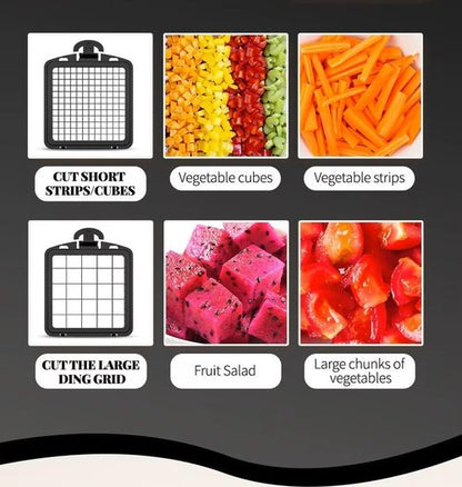 DOSTDR Premium Vegetable Chopper - Versatile Mandoline Slicer & Food Cutter | White & Black
