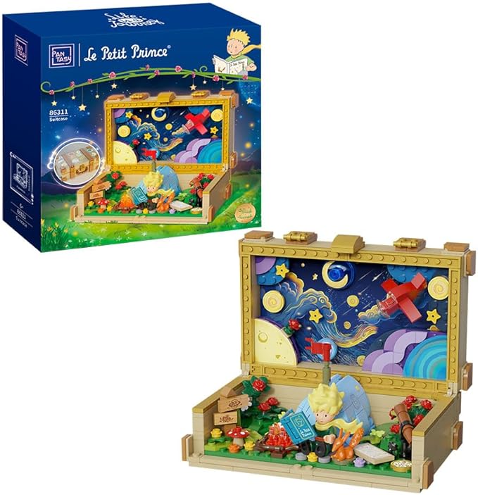 PANTASY The Little Prince Suitcase Building Blocks Set Construct Create Play Building Kit for Adults Home and Office