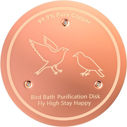 CNARIO Copper Disk for Bird Baths - 99.99% Pure Copper Cleaning Solution, 0.6mm Thick, All-Season Use