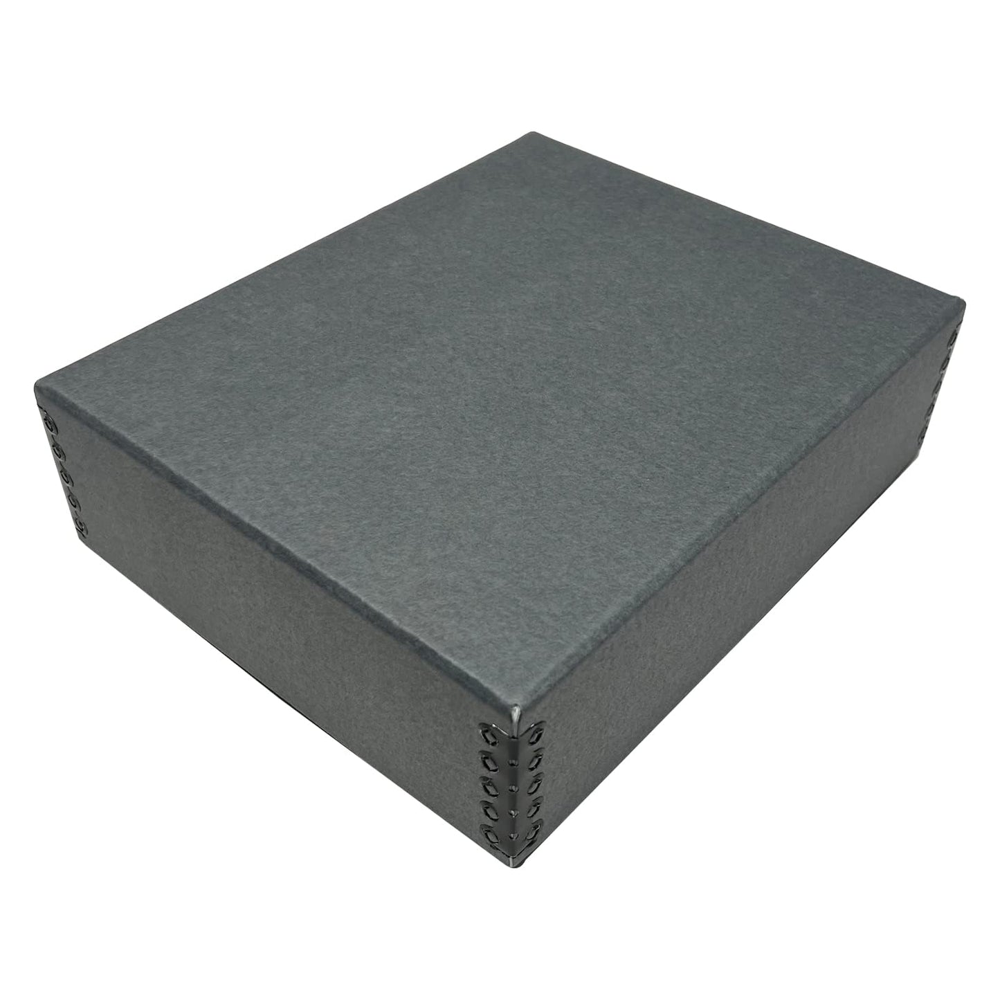 Lineco Museum Archival Storage Box, 8.75x10.75x3 in. Drop Front Design. Acid-Free with Metal Edge. Organize Photos, Pictures, Prints, Documents, Crafts, DIY. Gray, 1 Pack