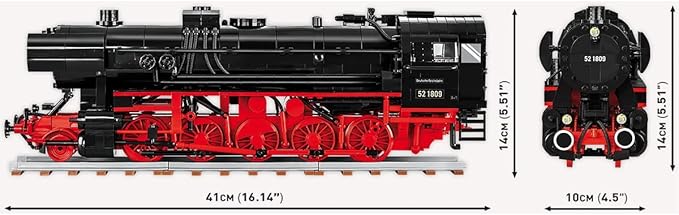 COBI Historical Collection Steam Locomotive DR BR 52/Ty2 Building Set 1725 Pieces