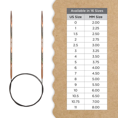 Knitter’s Pride Terra Fixed Circular Needles 16"" (40cm) – US Size 4 (3.5mm)