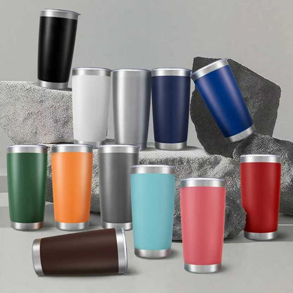 HZJSTSWQ 20 oz Tumbler with Lid Stainless Steel Insulated Tumblers Double Wall Vacuum Coffee Mug Powder Coated Tumbler Cups for Cold and Hot Drinks, Navy, 1 pack