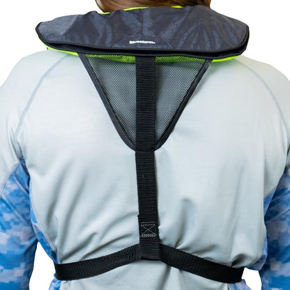 BLUESTORM Cirrus26 Inflatable PFD Life Jackets for Adults | US Coast Guard Approved Automatic Life Vest w/Manual Override Convertibility (Hi Vis)
