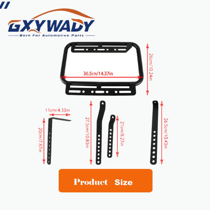 GXYWADY Universal Side Cases Motorcycle,36L Silver Aluminum Motorbike Hard Side Saddlebag Box Trunk with Support Racks