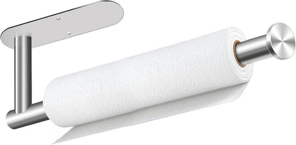 Skiennix Stainless Steel Paper Towel Holder - Self-Adhesive or Drilling | Wall-Mounted for Kitchen & Bathroom