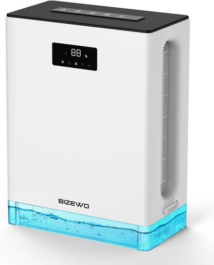 BIZEWO Dehumidifier - Quiet 980 Sq.Ft Home Unit with 101 Oz Tank, Auto Shut Off & 7 Color Ambient Light