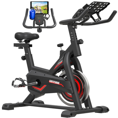 Exercise Bikes Stationary,Exercise Bike for Home Indoor Cycling Bike for Home Cardio Gym,Workout Bike with Mount & LCD Monitor,Silent Belt Drive