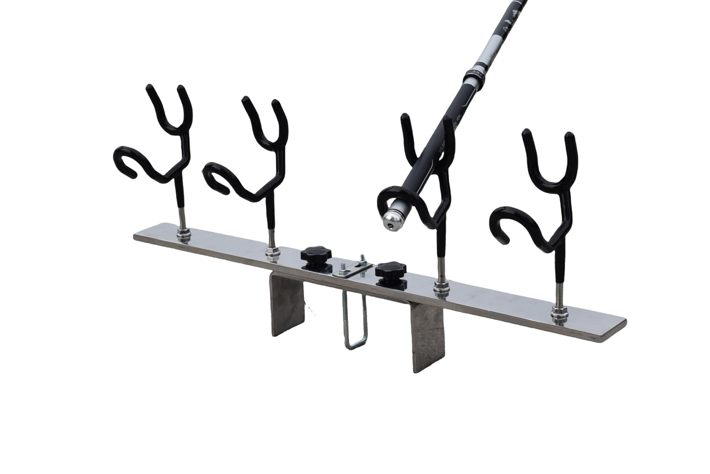 Tebaisea 4-Head Rod Holders, Adjustable Rod Holders for Boats, Yachts, Which can be Fixed to The Deck Cleat (Cleat Not Included) by Means of U-Bolts.
