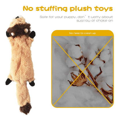 Dog Squeak Toys, No Stuffing Plush Dogs Chew Toy Bundle for Small Medium Large Breed Chewer Tough Durable Squeaky Pet Fetch Puppy Teething Chewing Interactive to Keep Them Busy Best Birthday Gift