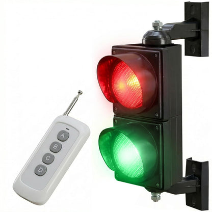 LED Traffic Stop Go Light Kit, 4-Inch Stop and Go Signal Light,Remote Control IP65 Waterproof Industrial LED Stop Go Signal Light for Loading Dock, Parking Lot, Warehouse & Garage Decor (2-Light)