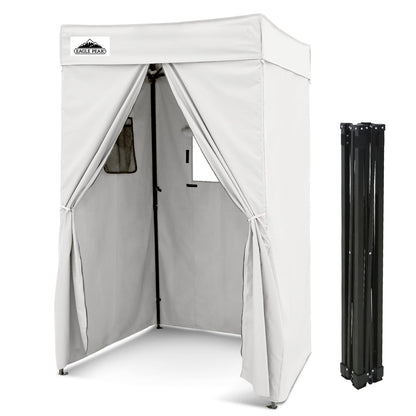 EAGLE PEAK Flex Compact 4x4 Pop-up Canopy Changing Room, Portable Privacy Dressing Room for Indoor Fashion Photoshoots, Camping, or Pool, White