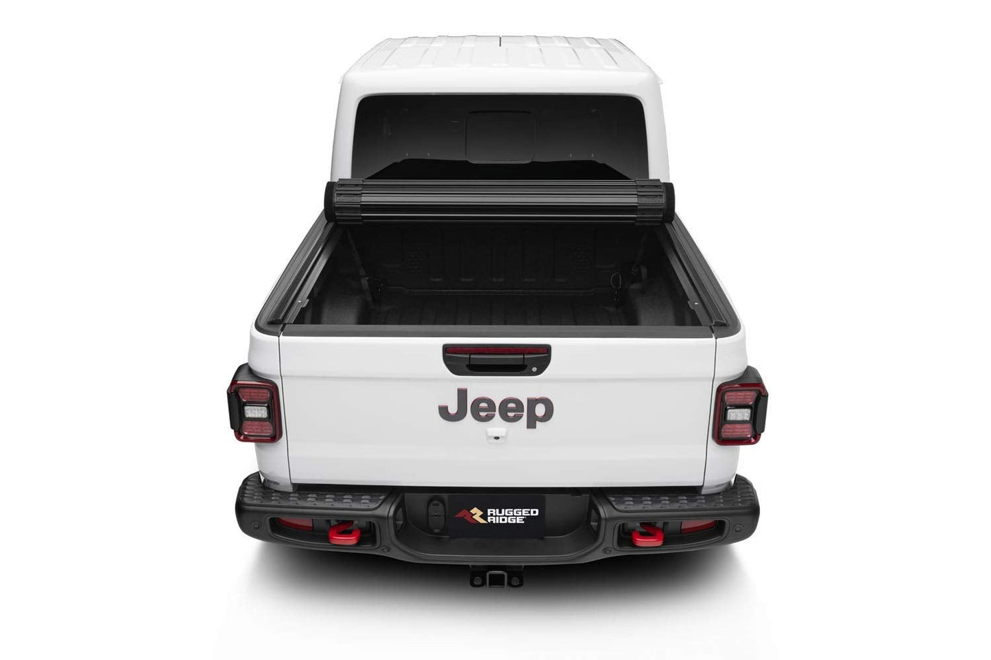 Rugged Ridge Armis Hard Rolling Tonneau Cover for Jeep Gladiator JT | Weather Resistant, Full Bed Access | 13550.23 | Fits 2020-2025 Jeep Gladiator JT with or without Trail Rails