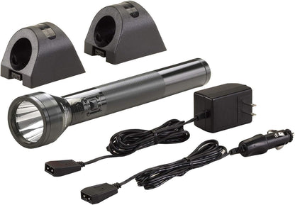 Streamlight 20703 SL-20L 450-Lumen Full Size Rechargeable LED Flashlight with 120-Volt AC/12-Volt DC Smart Charger, 2 Sleeves, Black