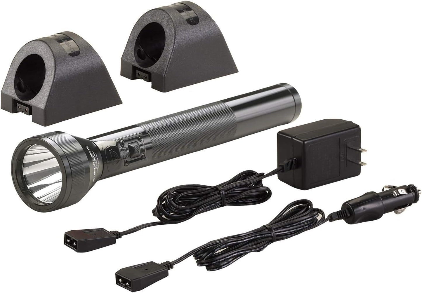 Streamlight 20703 SL-20L 450-Lumen Full Size Rechargeable LED Flashlight with 120-Volt AC/12-Volt DC Smart Charger, 2 Sleeves, Black