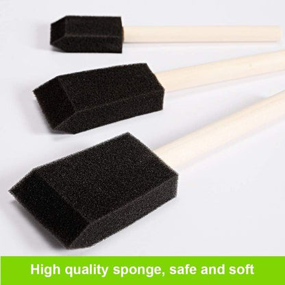 Conda Foam Brush Set - 50 Pack Assorted Sizes 0.5" to 2" | Lightweight & Durable for Acrylics, Stains, Varnishes