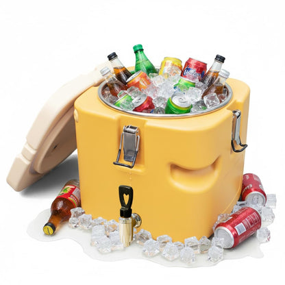 2.5 Gallon Insulated Beverage Cooler,11QT Hot Box for Catering, Soup Container Commercial Food Warmer,Insulated Drink Dispenser with Stainless Steel Interior and Spout/Spigot