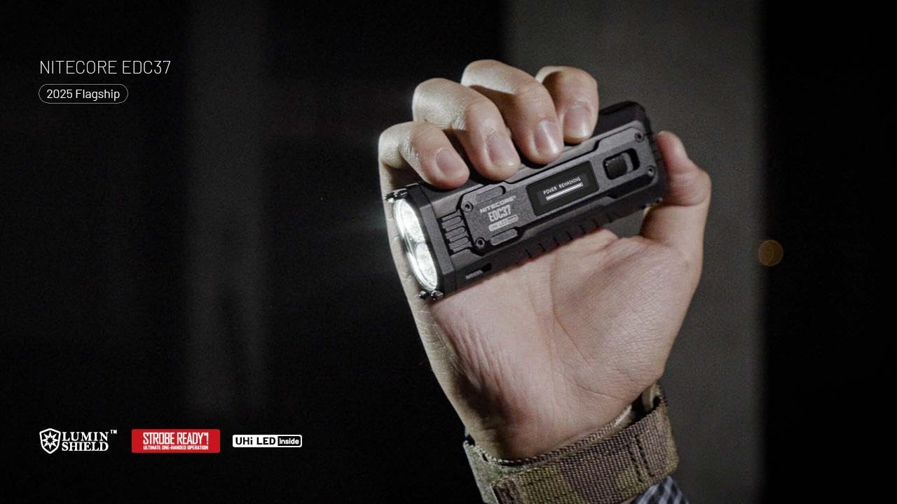 Nitecore EDC37 EDC37 Ultimate EDC Flashlight: Double The Power – 8,000 Lumens x 8000mAh w/Eco-Sensa USB-C Charging Cable