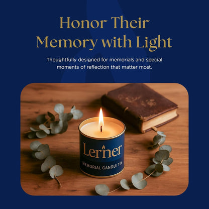 Memorial Candle | Burns for 26 Hours | Memorial Tin Candles for Loss of Loved One | Emergency Candles | Ner Neshama, Yizkor, Yom Kippur | Unscented Jewish Yahrzeit Candle in Tin (24)