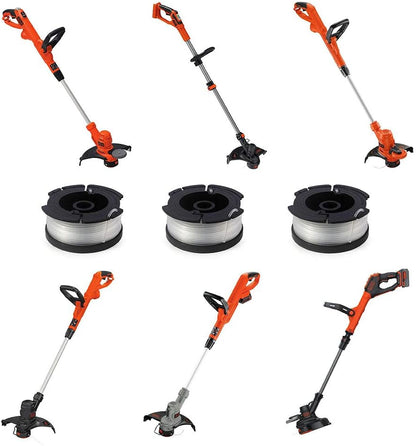 THTEN AF-100 String Trimmer Spool - 30ft 0.065" Refills for Black and Decker Models | 6 Pack