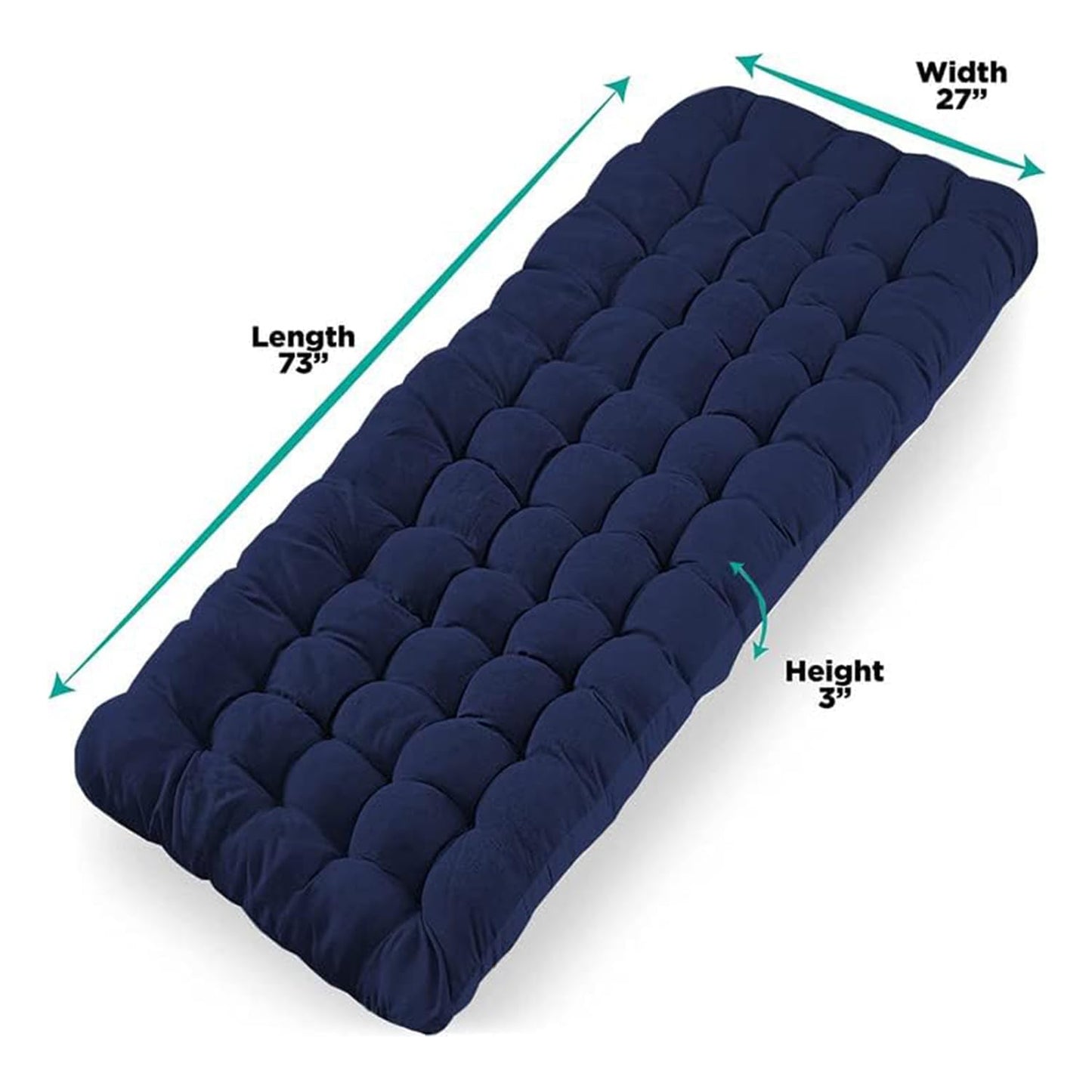 ZONETECH Camping Cot Pads Mattress - Premium Quality Outdoor Comfortable Thicker Cotton for Sleeping Lightweight Waterproof Bottom for Adult, Kid 4- Pack