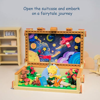 PANTASY The Little Prince Suitcase Building Blocks Set Construct Create Play Building Kit for Adults Home and Office