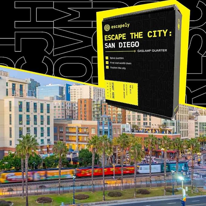 San Diego Outdoor Escape Room | Gaslamp Scavenger Hunt | Gifts for Adults &amp Families | 1-6 Players 2-3 Hours 1 Mile Walking Distance