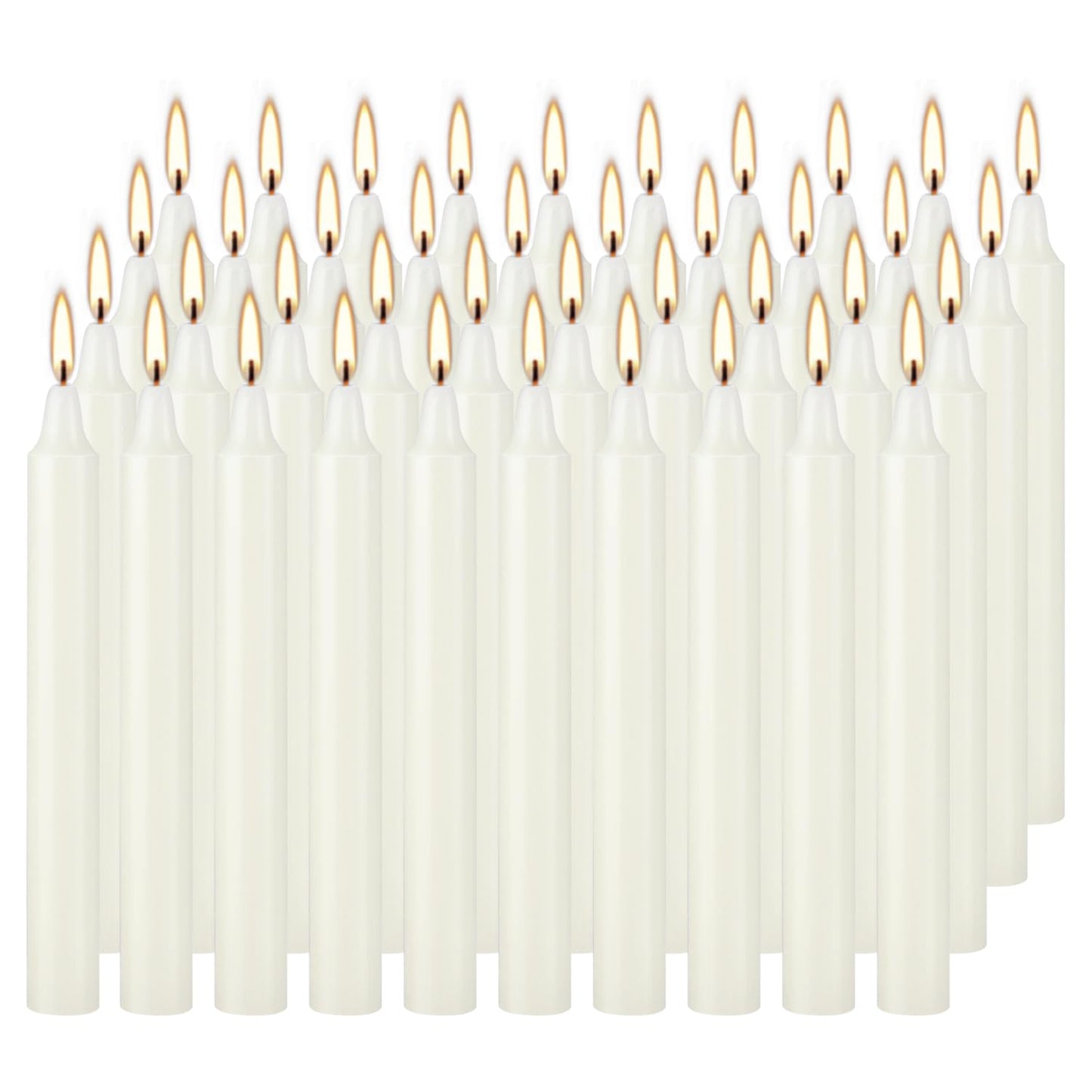 YOROXRG Set of 40 Ivory Candles Mini Unscented Taper Candles for Christmas,Household, Wedding, Rituals, Prayer, Birthdays, Meditation, Altar,Party and Home Décor Candlesticks - 4 Inch Tall