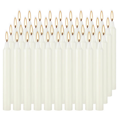 YOROXRG Set of 40 Ivory Candles Mini Unscented Taper Candles for Christmas,Household, Wedding, Rituals, Prayer, Birthdays, Meditation, Altar,Party and Home Décor Candlesticks - 4 Inch Tall