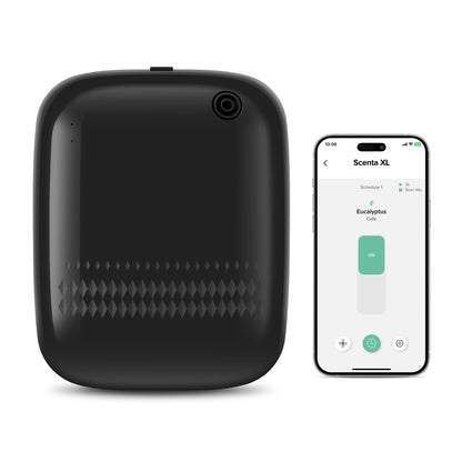Airversa Smart Scent Air Machine with 400mL Capacity Up to 2000 sq.ft. Waterless Essential Oil Diffuser for Home and Commercial Use, Aromatherapy Scent Diffuser for Large Rooms, ANW-Black