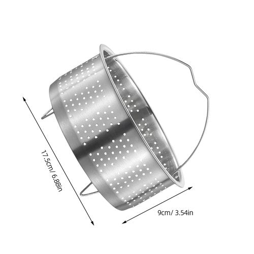 DOITOOL Stainless Steel Steamer Basket for Pot, 7.08inch/18cm Vegetable Steamer Basket Insert Steaming Rack with Handle, Vegetables Fruit Strainers and Colanders for Home Kitchen Cooking