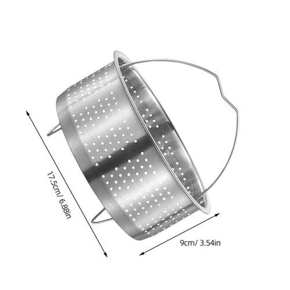 DOITOOL Stainless Steel Steamer Basket for Pot, 7.08inch/18cm Vegetable Steamer Basket Insert Steaming Rack with Handle, Vegetables Fruit Strainers and Colanders for Home Kitchen Cooking