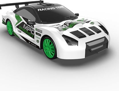RC Drift Car Remote Control Car 2.4GHz 1:24 Scale 4WD 15KM/H High Speed Model Vehicle LED Lights Drifting Tire Racing Sport Toy for Adult Boys Girls Kids Gift 2Pcs Rechargeable Batterie