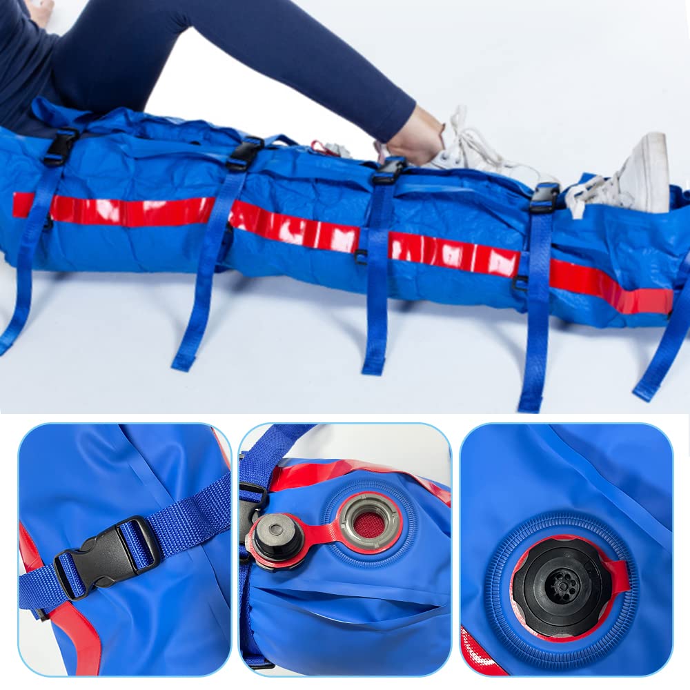 GBH-MED First Aid Vacuum Fixed Splint for Leg, Outdoor Emergency Calf Thigh Immobilization Protection Transport Device for Rescue & Accidents