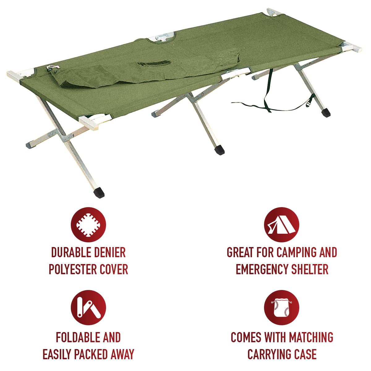 Rothco Folding Cot - Durable Comfort for Camping and Emergencies