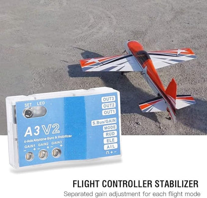 Jadeshay RC Flight Controller F50A 3 Axle Gyro A3 V2 Flight Controller System One Key Auto Hover Multi Mode HV Support Ideal for RC Fixed Wing Airplane Enthusiasts
