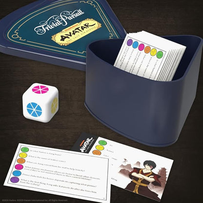 Trivial Pursuit: Avatar The Last Airbender Quick Play Edition Trivia Board Game Test Your Knowledge of Avatar Lore with 600 Questions in 6 Categories Officially Licensed Nickelodeon Merchandise