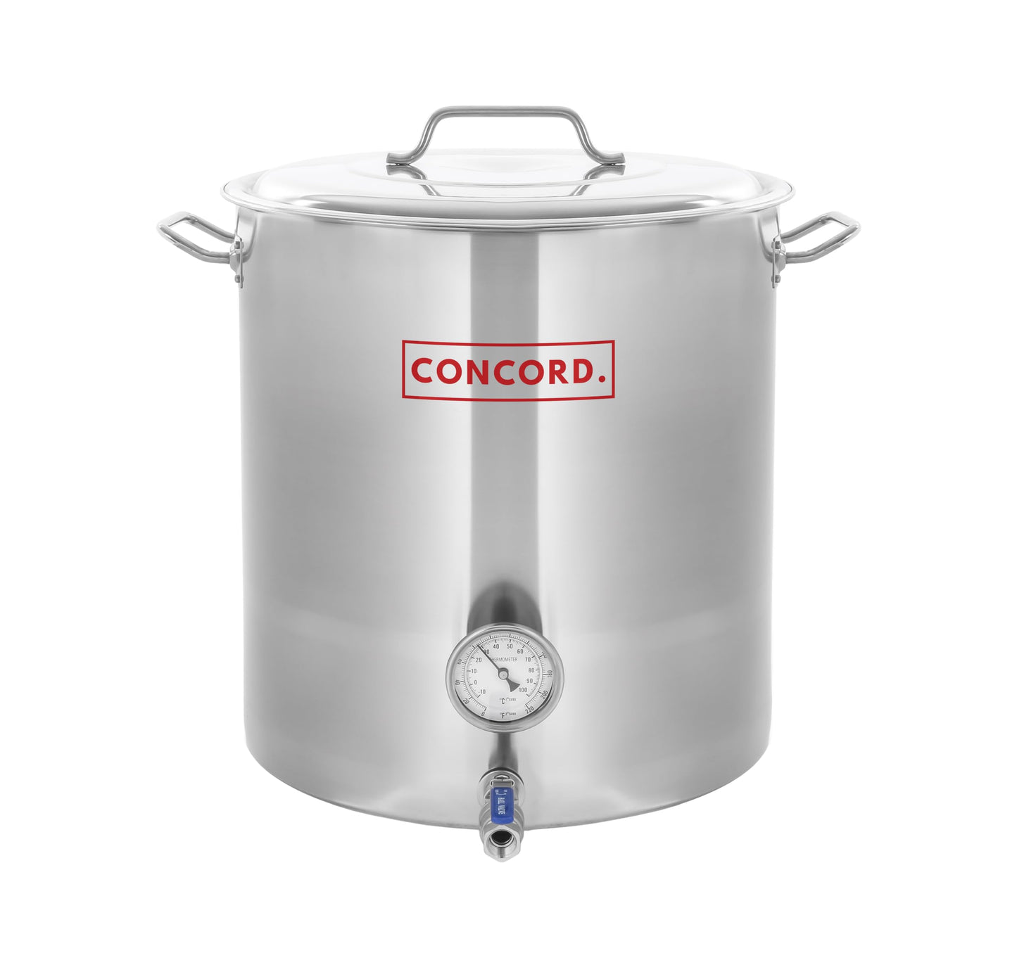 CONCORD Stainless Steel Home Brew Kettle Stock Pot (Weldless Fittings) (60 QT/ 15 Gal)