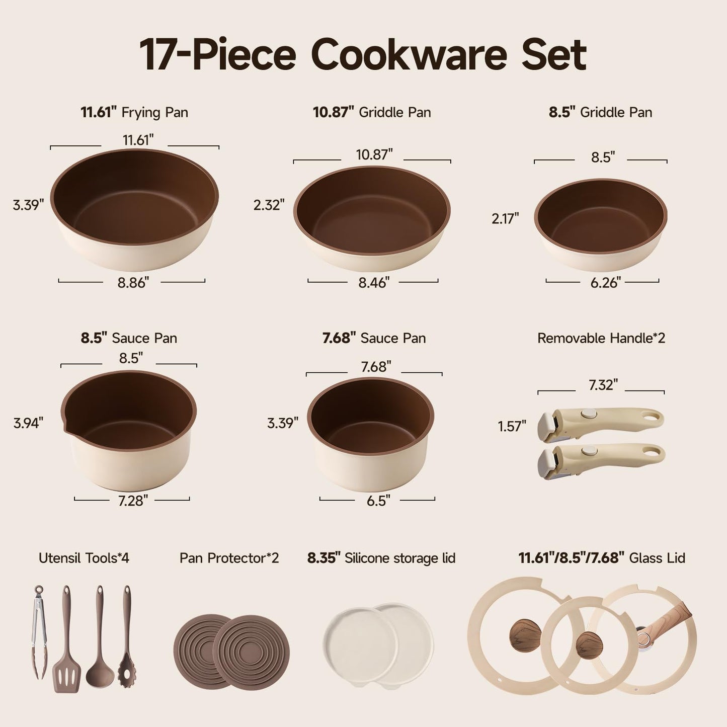 Portable Charcoal Grill and Pots & Pans Cookware Bundle - Compact Outdoor Cooking Set for Camping, Picnics, and Tailgating