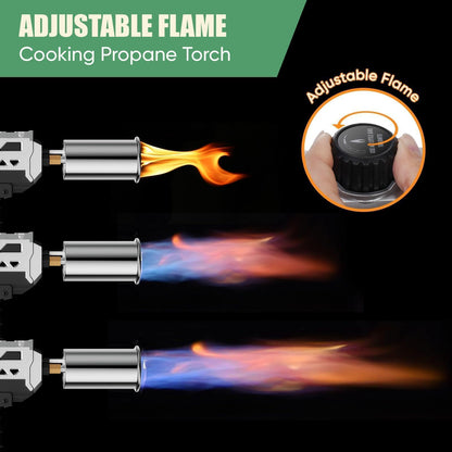Koackl Powerful Propane Torch Gun 2 Pack, Kitchen Torch with Adjustable Flame, Flamethrower Blow Torch Gun, Gas Welding Kits for BBQ, Searing Steak, Camping & Charcoal Torch Lighter(Tank Not Included)