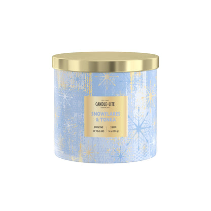 Candle-lite Holiday Scented Candles, Almond Blossom with Cashmere Woods, 14 oz 3-Wick Jar Candle, Proudly Poured in USA, Christmas Home Decor, 45 Hours of Burn Time, Holiday Gift for Men and Women