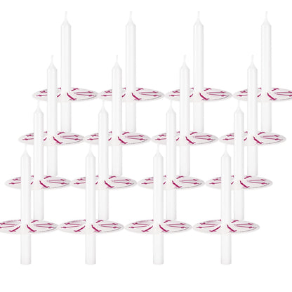 100Pack 4inch White Church Service Taper Candles with 3 Inch Paper Drip Catchers，Smokeless and Unscented | Ideal for Prayers, Vigil,Memorial Services, Religion,Shabbat, Prayer Candles