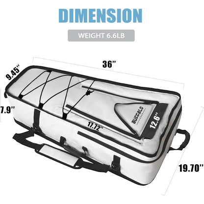 Buffalo Gear Kayak Fishing Cooler,36in Portable Kayak Cooler for Caught Fish,Leak Proof Kayak Fishing Kill Bags with Shoulder Strap