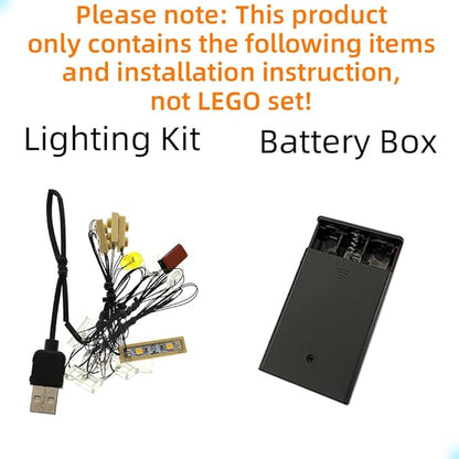 LED Light Kit Compatible with Lego Motorized Lighthouse - Lighting Set for Ideas 21335 Building Model (Model Set Not Included)