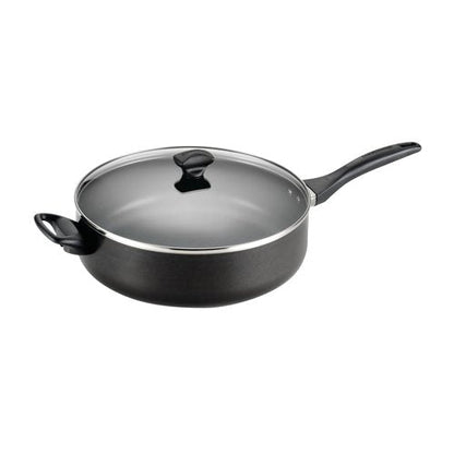 Farberware Dishwasher Safe Nonstick Jumbo Cooker/Saute Pan with Helper Handle - 6 Quart, Black