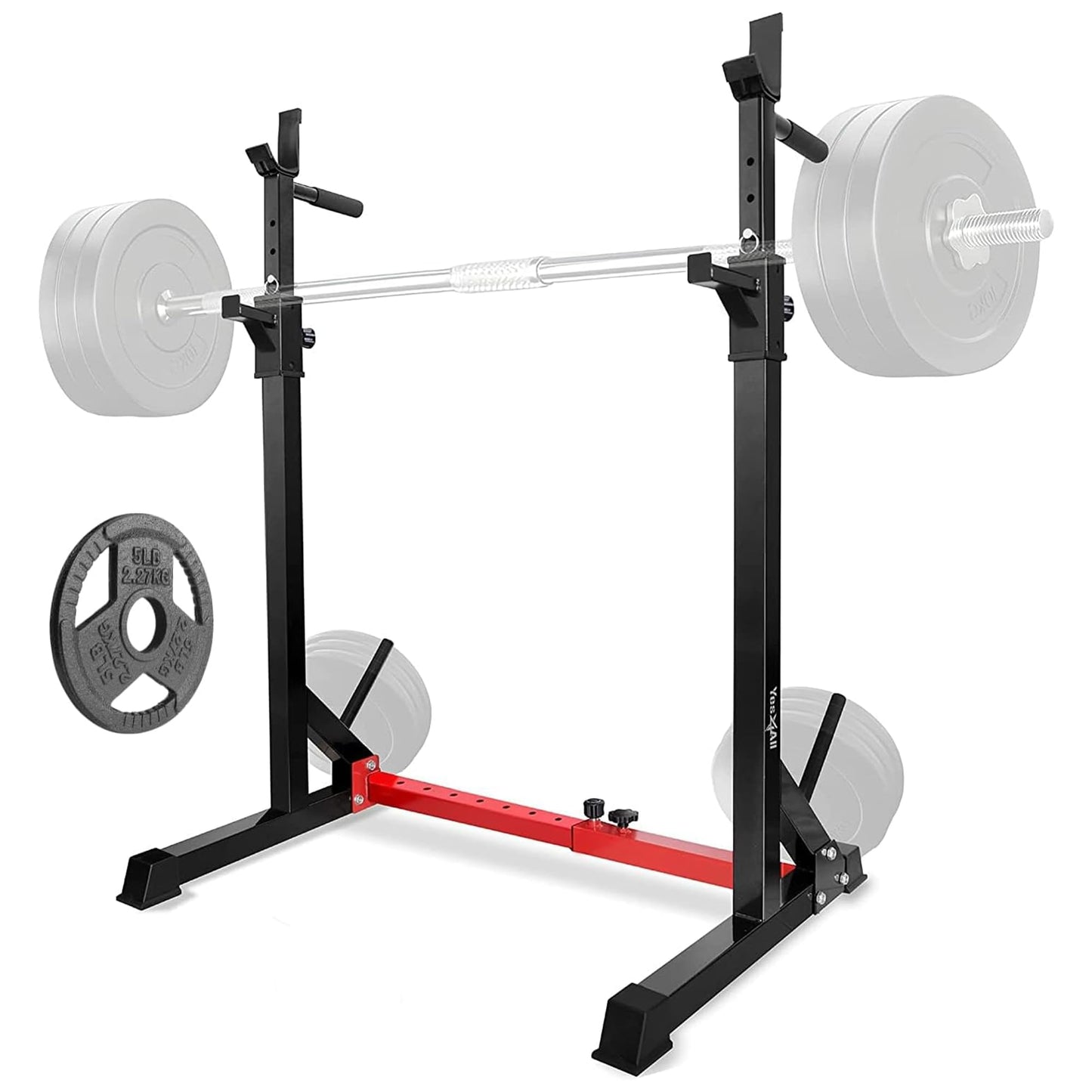 Yes4All Adjustable Squat Rack, 690 LBS Multifunctional Barbell Stand for Home Gym, Weight Lifting, Portable Bench Press Rack