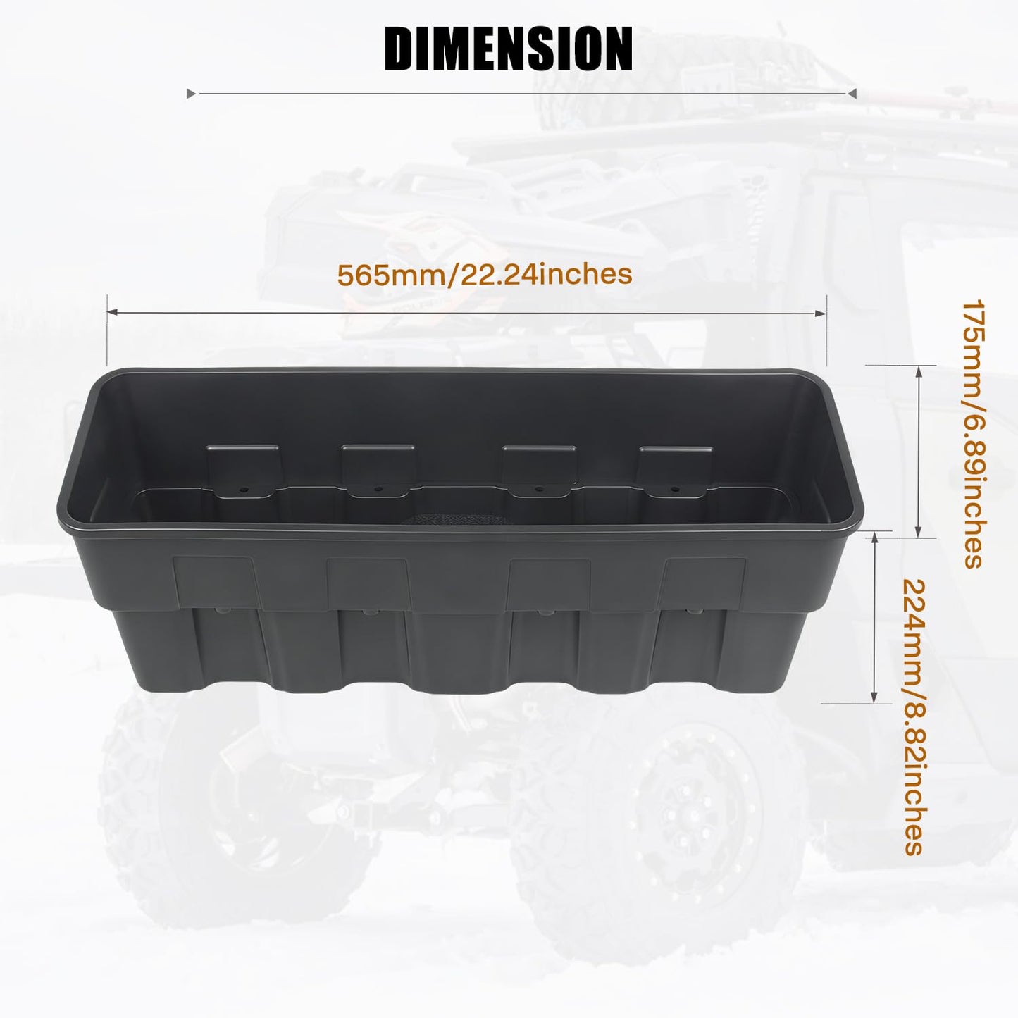POYEACO Rear Underseat Storage Boxes Compatible with 2024-2026 Polaris XPEDITION XP 5/ ADV 5 Accessories, Under Seat Poly Combined Storage Bins Organizer Box 13L+13L (2PCS)