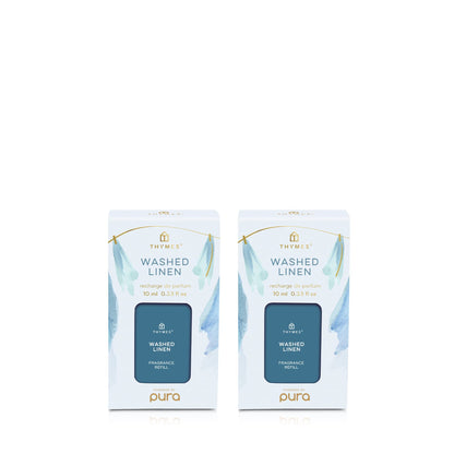 Thymes Pura Refills – 2 Pack of Oil Diffuser Scents – Long-Lasting Pura Diffuser Refills – Premium Home Fragrance – Notes Siberian Fir Needles, Cedarwood & Sandalwood (Frasier Fir, Pack of 2)