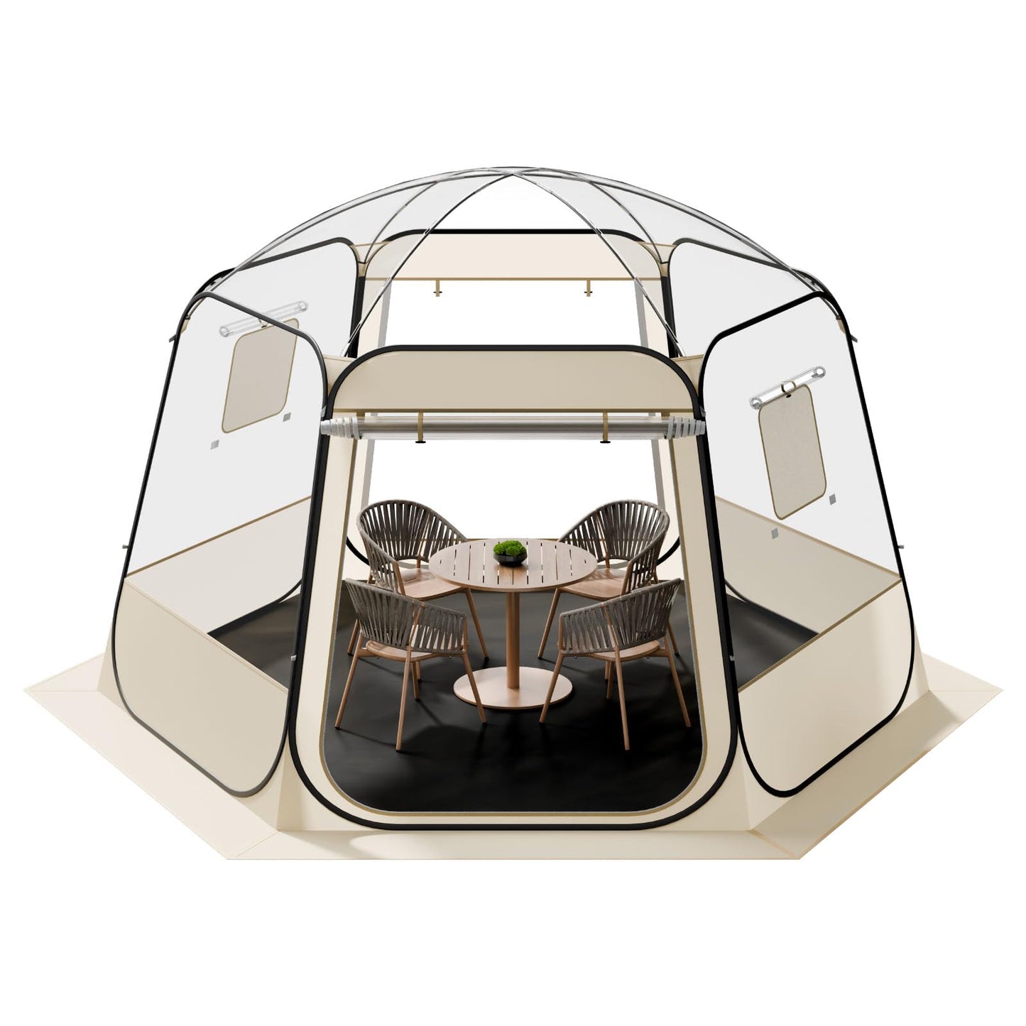 VEVOR Pop up Bubble Tent, 11 x 10.2 ft Waterproof & UV-Resistant, Clear Camping Tent Shelter, Outdoor Garden Dome Igloo Tents with Windows, 540Panoramic View, for 8-10 Persons Patio Backyard